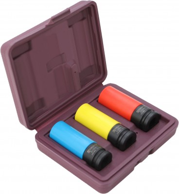 Thorvik S23SW3S Набор головок торцевых ударных глубоких 1/2"DR для лекгосплавных колесных дисков, 17,19,21 мм, 3 предмета S23SW3S