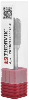 Thorvik TRRBC08200665-2  Борфреза твердосплавная цилиндрическая с радиусным торцом, тип C, 8 мм, двойная насечка, в боксе TRRBC08200665-2