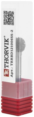 Thorvik TRRBD08070657-2  Борфреза твердосплавная сферическая, тип D, 8 мм, двойная насечка, в боксе TRRBD08070657-2