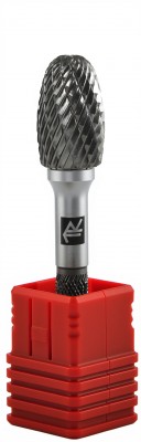 Thorvik TRRBE12200665-2  Борфреза твердосплавная овальная, тип E, 12 мм, двойная насечка, в боксе TRRBE12200665-2