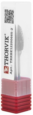 Thorvik TRRBE12200665-2  Борфреза твердосплавная овальная, тип E, 12 мм, двойная насечка, в боксе TRRBE12200665-2