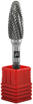 Thorvik TRRBH10250670-2  Борфреза твердосплавная пламевидная, тип H, 10 мм, двойная насечка, в боксе TRRBH10250670-2