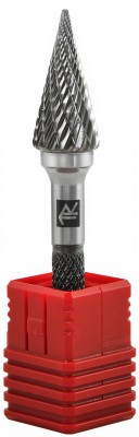 Thorvik TRRBM10200665-2  Борфреза твердосплавная коническая, тип M, 10 мм, двойная насечка, в боксе TRRBM10200665-2