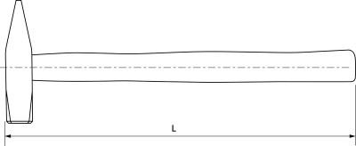 Thorvik WHH500 Молоток слесарный с деревянной рукояткой 500 гр WHH500