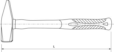 Thorvik PHH001 Молоток слесарный с фиберглассовой рукояткой 1000 гр PHH001