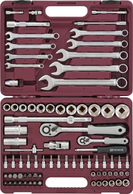 Thorvik UTS0082 Набор инструмента универсальный 1/4", 1/2"DR, 82 предмета UTS0082