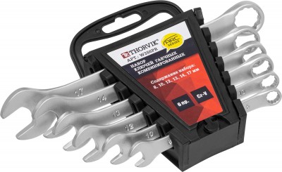 Thorvik W3S6PR Набор ключей гаечных комбинированных серии ARC на держателе, 8-17 мм, 6 предметов W3S6PR