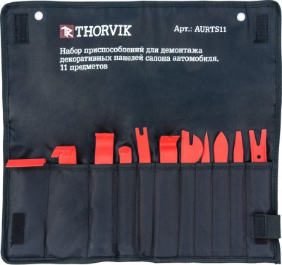 Thorvik AURTS11 Набор приспособлений для демонтажа декоративных панелей салона автомобиля, 11 предметов AURTS11
