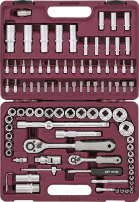 Thorvik UTS0094/12 Набор инструмента универсальный 1/4", 1/2"DR с головками торцевыми 12-гранными, 94 предмета UTS0094/12