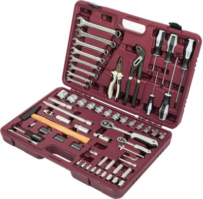 Thorvik UTS0077 Набор инструмента универсальный 1/4", 1/2"DR, 77 предметов UTS0077