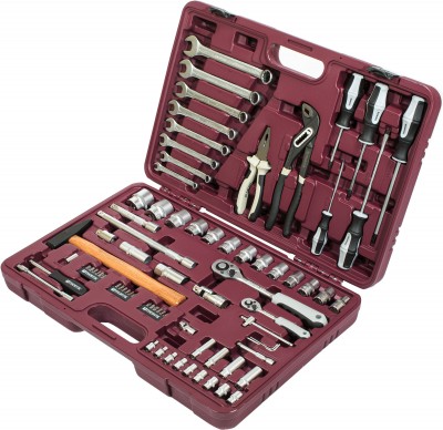 Thorvik UTS0077MP Набор инструмента универсальный 1/4", 1/2"DR с головками торцевыми MultiProf, 77 предметов UTS0077MP