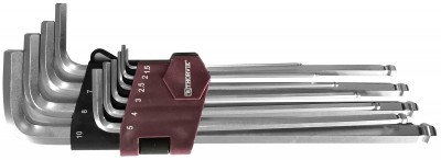 Thorvik HKLB10S Набор ключей торцевых шестигранных удлиненных с шаром, H1.5-H10, 10 предметов HKLB10S