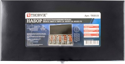 Thorvik TRIS131 Набор для восстановления резьбы M5-M12, 131 предмет TRIS131