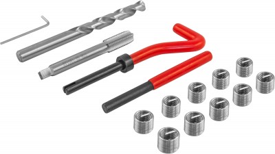 Thorvik TRIS10125 Набор для восстановления резьбы M10x1.25, 15 предметов TRIS10125