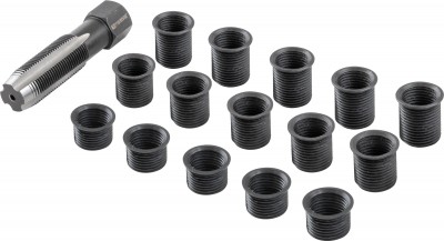 Thorvik SRTRK14125 Набор для восстановления резьбы свечного отверстия М14х1.25, 16 предметов SRTRK14125