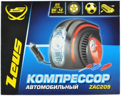 Zeus ZAC209 Компрессор автомобильный с фонарем ZAC209